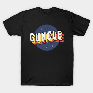 Guncle - Colorful Layered Retro Letters T-Shirt